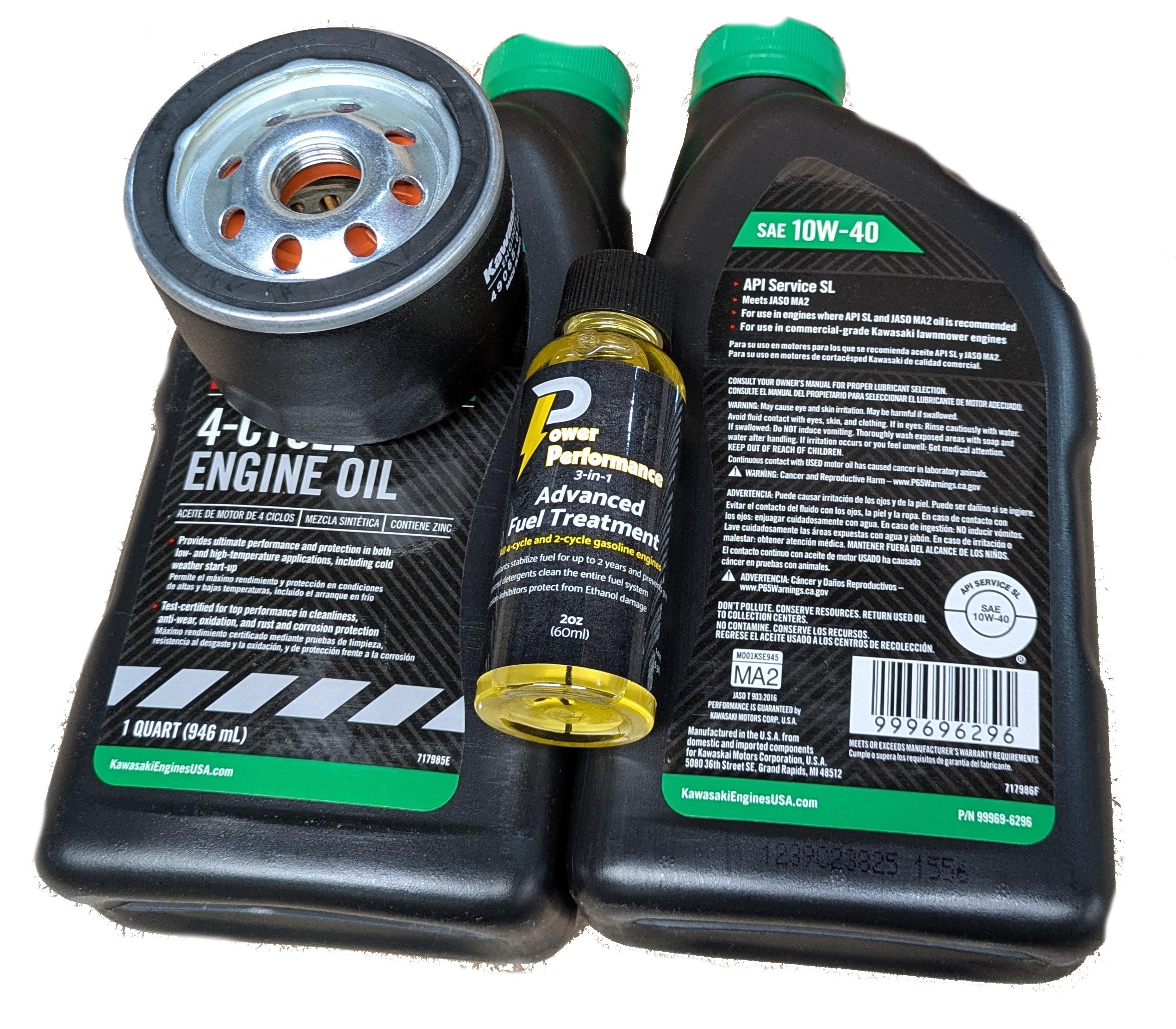 Power Performance Oil Change Kit for Kawasaki 49065-0721 and Fuel